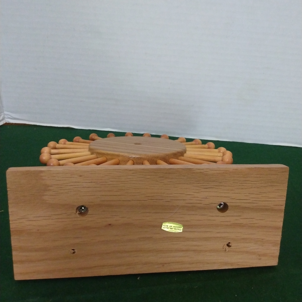 Solid Oak Revolving Tie Rack - Picture 5 of 9
